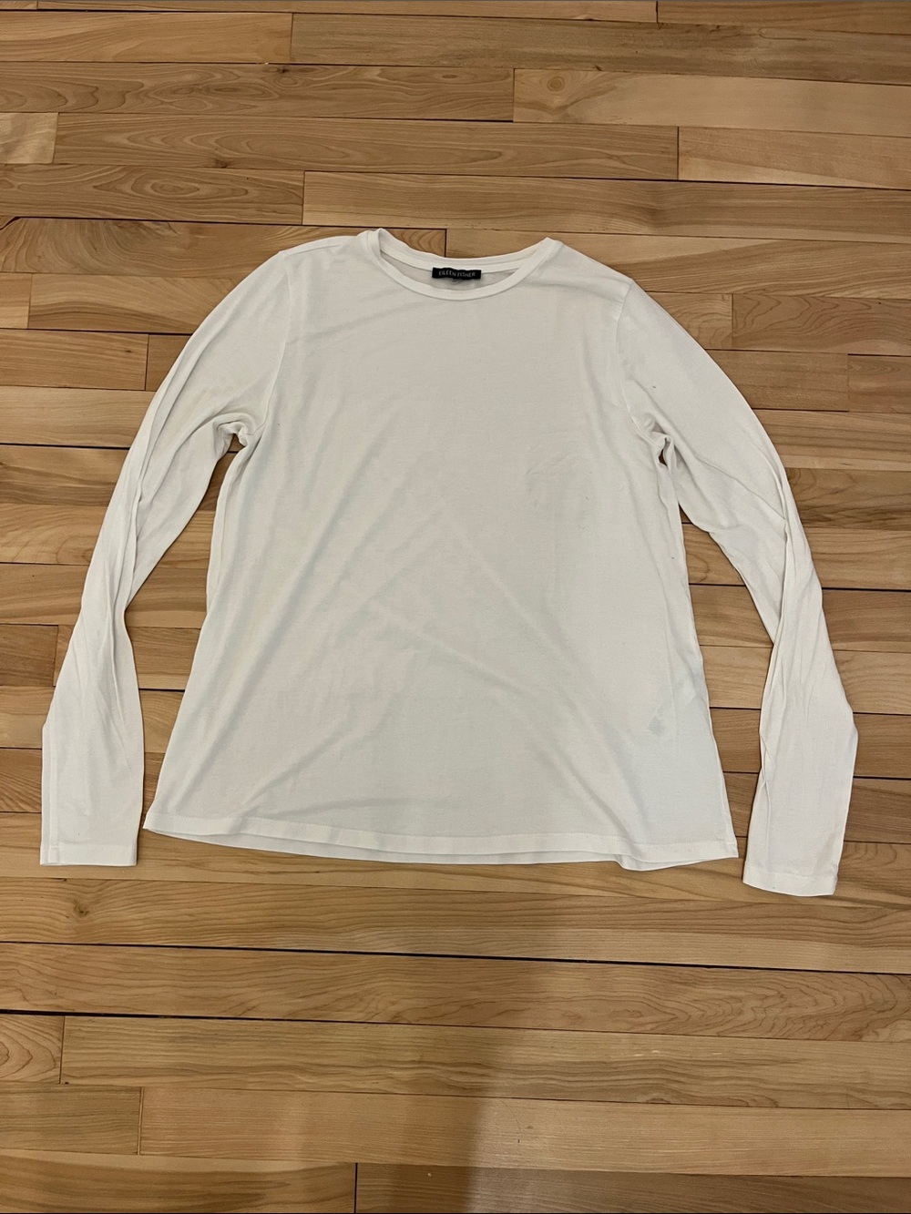 Eileen Fisher Women's Long Sleeve Crewneck Top - White